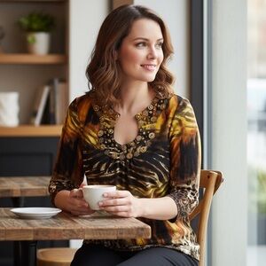 SALE | BEREK2 90s Vintage Sheer Mixed Animal Print Overlay Blouse